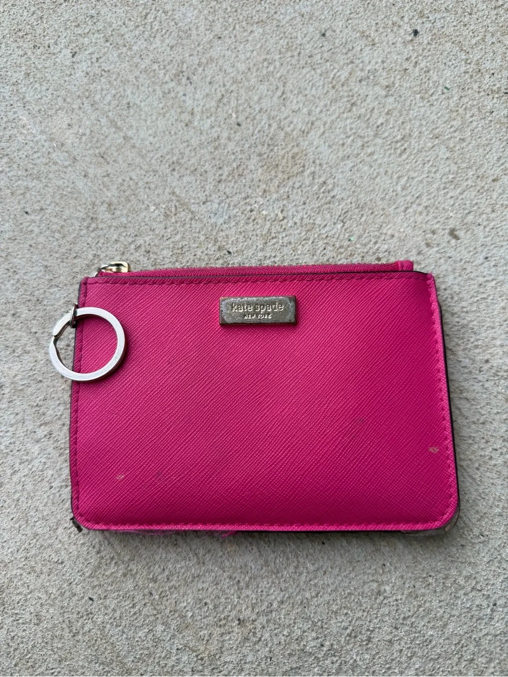 Kate Spade Zipper Card Holder With Key Chain